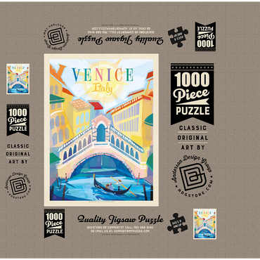 Italy, Venice: (Mod Design), Vintage Poster 1000 Jigsaw Puzzle box 3D Modell