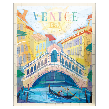 puzzleplate Italy, Venice: (Mod Design), Vintage Poster 100 Jigsaw Puzzle