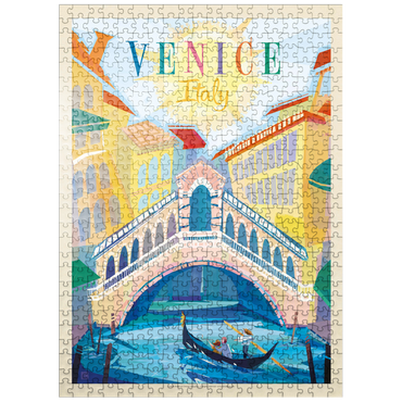puzzleplate Italy, Venice: (Mod Design), Vintage Poster 500 Jigsaw Puzzle
