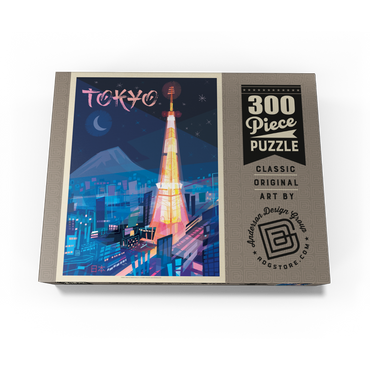 Japan: Tokyo (Mod Design), Vintage Poster 300 Jigsaw Puzzle box view3