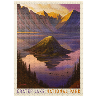 puzzleplate Crater Lake National Park: Morning Glory, Vintage Poster 1000 Jigsaw Puzzle