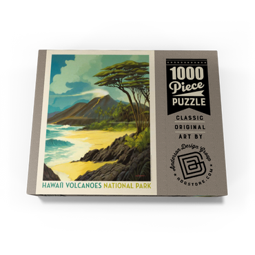 Hawai'i Volcanoes National Park: Lava In The Lagoon, Vintage Poster 1000 Jigsaw Puzzle box view3