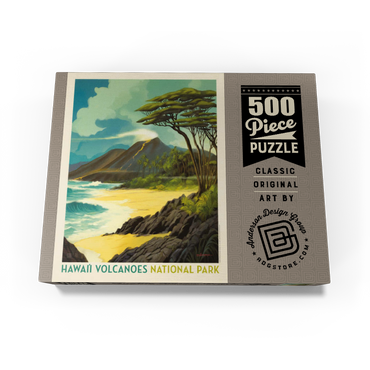 Hawai'i Volcanoes National Park: Lava In The Lagoon, Vintage Poster 500 Jigsaw Puzzle box view3