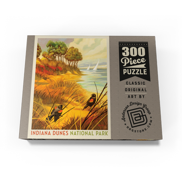 Indiana Dunes National Park: Red-winged Blackbirds, Vintage Poster 300 Jigsaw Puzzle box view3