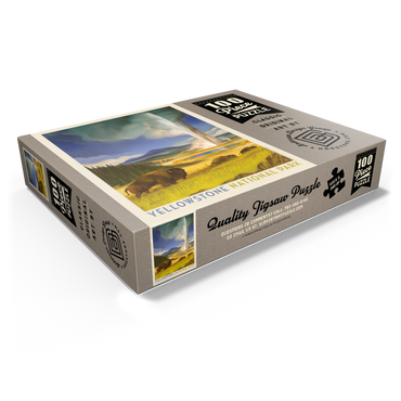 Yellowstone National Park: Wonderland, Vintage Poster 100 Jigsaw Puzzle box view1