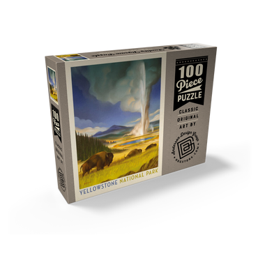 Yellowstone National Park: Wonderland, Vintage Poster 100 Jigsaw Puzzle box view2