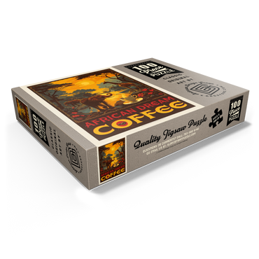 African Dream Coffee, Vintage Poster 100 Jigsaw Puzzle box view1