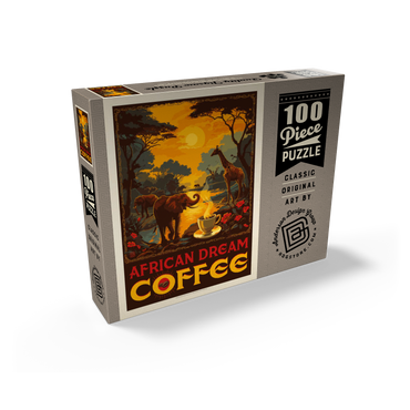African Dream Coffee, Vintage Poster 100 Jigsaw Puzzle box view2