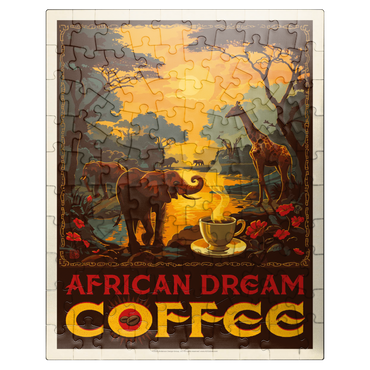 puzzleplate African Dream Coffee, Vintage Poster 100 Jigsaw Puzzle