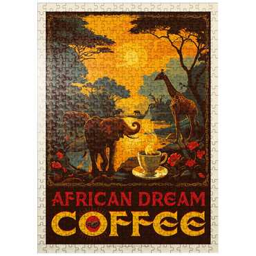 puzzleplate African Dream Coffee, Vintage Poster 500 Jigsaw Puzzle