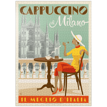 puzzleplate Cappuccino di Milano, Vintage Poster 1000 Jigsaw Puzzle