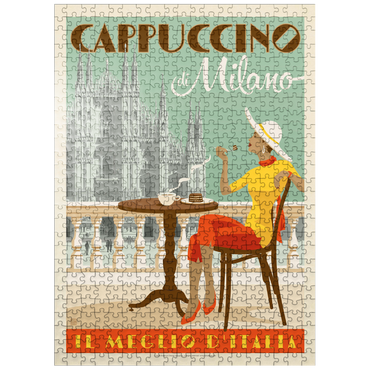 puzzleplate Cappuccino di Milano, Vintage Poster 500 Jigsaw Puzzle