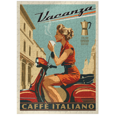 puzzleplate Vacanza Italiana Coffee, Vintage Poster 300 Jigsaw Puzzle