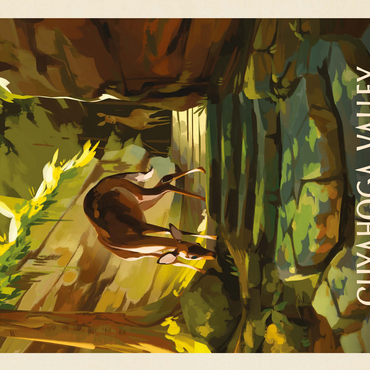 Cuyahoga Valley National Park: Daybreak Deer, Vintage Poster 500 Jigsaw Puzzle 3D Modell