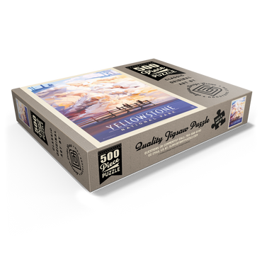 Yellowstone National Park: Mammoth Hot Springs Terraces, Vintage Poster 500 Jigsaw Puzzle box view1