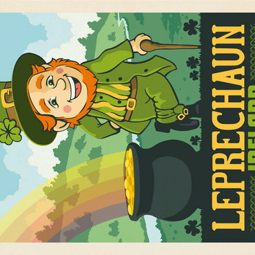 Mythical Creatures: Leprechaun (Ireland), Vintage Poster 1000 Jigsaw Puzzle 3D Modell
