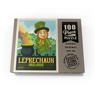 Mythical Creatures: Leprechaun (Ireland), Vintage Poster 100 Jigsaw Puzzle box view3