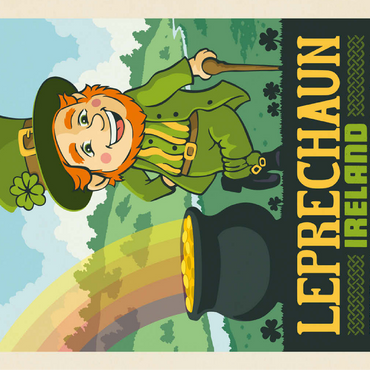 Mythical Creatures: Leprechaun (Ireland), Vintage Poster 100 Jigsaw Puzzle 3D Modell