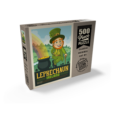 Mythical Creatures: Leprechaun (Ireland), Vintage Poster 500 Jigsaw Puzzle box view2