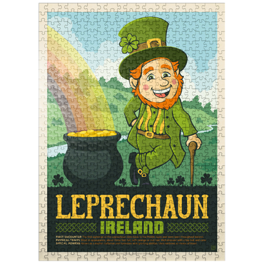 puzzleplate Mythical Creatures: Leprechaun (Ireland), Vintage Poster 500 Jigsaw Puzzle