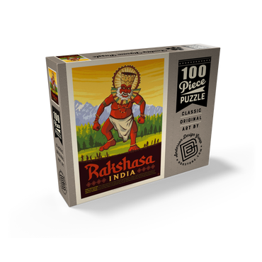 Mythical Creatures: Rakshasa (India), Vintage Poster 100 Jigsaw Puzzle box view2