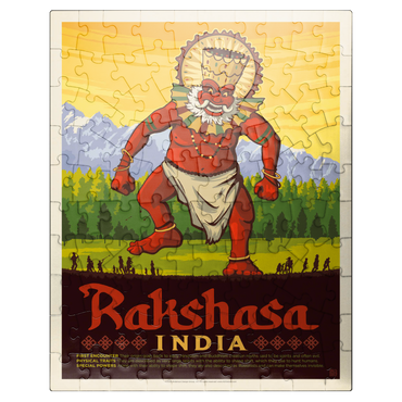 puzzleplate Mythical Creatures: Rakshasa (India), Vintage Poster 100 Jigsaw Puzzle