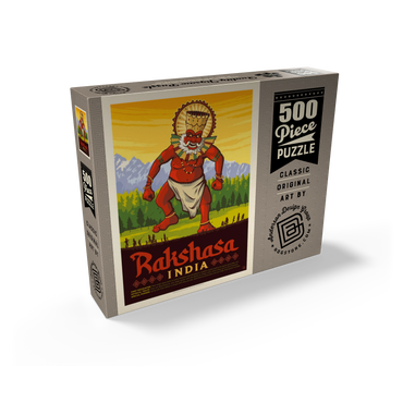 Mythical Creatures: Rakshasa (India), Vintage Poster 500 Jigsaw Puzzle box view2