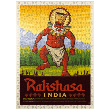 puzzleplate Mythical Creatures: Rakshasa (India), Vintage Poster 500 Jigsaw Puzzle