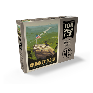Chimney Rock State Park, NC, Vintage Poster 100 Jigsaw Puzzle box view2