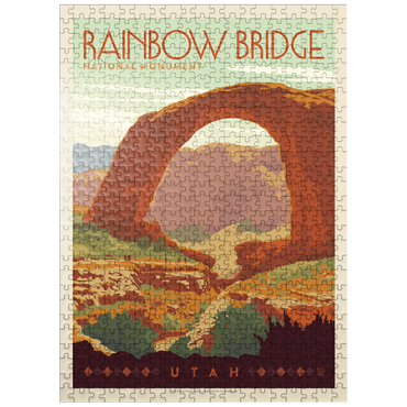 puzzleplate Rainbow Bridge National Monument, Vintage Poster 500 Jigsaw Puzzle