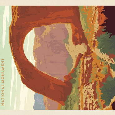 Rainbow Bridge National Monument, Vintage Poster 500 Jigsaw Puzzle 3D Modell