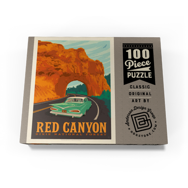 Red Canyon, Utah, Vintage Poster 100 Jigsaw Puzzle box view3