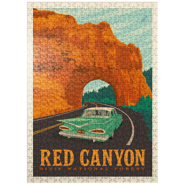 puzzleplate Red Canyon, Utah, Vintage Poster 500 Jigsaw Puzzle