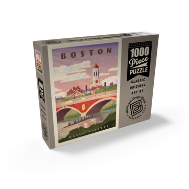 Boston: Anderson Memorial Bridge, Vintage Poster 1000 Jigsaw Puzzle box view2