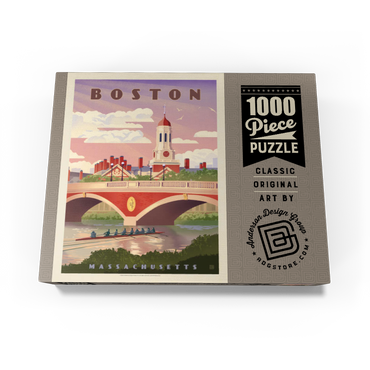 Boston: Anderson Memorial Bridge, Vintage Poster 1000 Jigsaw Puzzle box view3