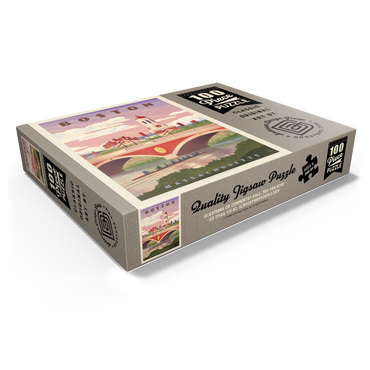 Boston: Anderson Memorial Bridge, Vintage Poster 100 Jigsaw Puzzle box view1