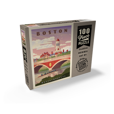 Boston: Anderson Memorial Bridge, Vintage Poster 100 Jigsaw Puzzle box view2