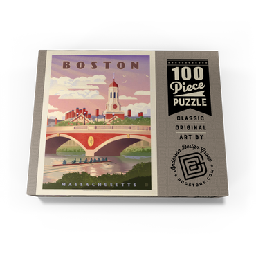 Boston: Anderson Memorial Bridge, Vintage Poster 100 Jigsaw Puzzle box view3