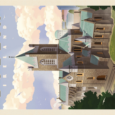 Ireland: Dublin, Vintage Poster 1000 Jigsaw Puzzle 3D Modell