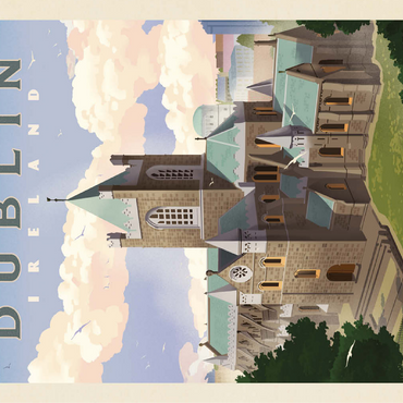 Ireland: Dublin, Vintage Poster 100 Jigsaw Puzzle 3D Modell