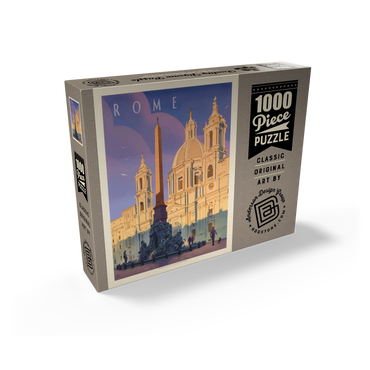 Italy: Rome In The Morning, Vintage Poster 1000 Jigsaw Puzzle box view2