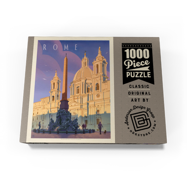 Italy: Rome In The Morning, Vintage Poster 1000 Jigsaw Puzzle box view3