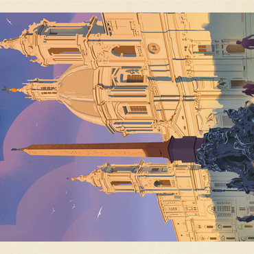 Italy: Rome In The Morning, Vintage Poster 1000 Jigsaw Puzzle 3D Modell