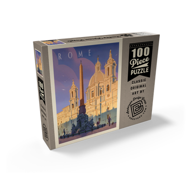 Italy: Rome In The Morning, Vintage Poster 100 Jigsaw Puzzle box view2