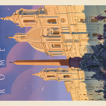 Italy: Rome In The Morning, Vintage Poster 100 Jigsaw Puzzle 3D Modell