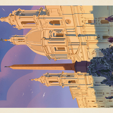 Italy: Rome In The Morning, Vintage Poster 500 Jigsaw Puzzle 3D Modell