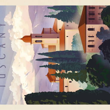 Italy: Tuscany In The Summer, Vintage Poster 100 Jigsaw Puzzle 3D Modell