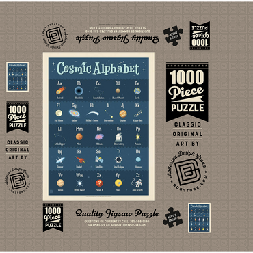 Cosmic Alphabet, Vintage Poster 1000 Jigsaw Puzzle box 3D Modell