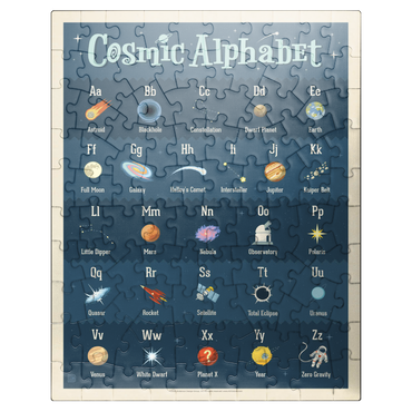 puzzleplate Cosmic Alphabet, Vintage Poster 100 Jigsaw Puzzle
