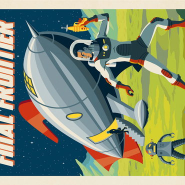Final Frontier (Join The Space Force), Vintage Poster 1000 Jigsaw Puzzle 3D Modell